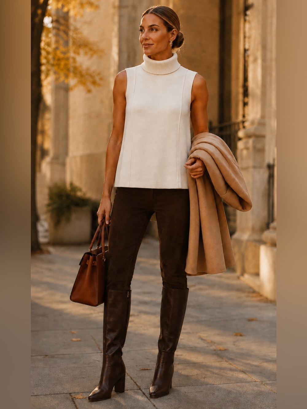 Zara Cream Sleeveless Top